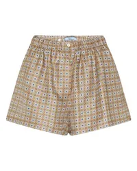 Prada Karierte Shorts Beige