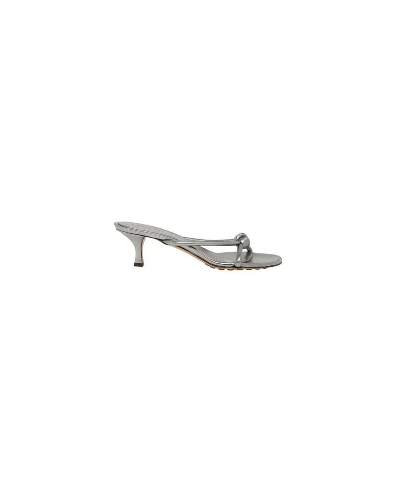 Bottega Veneta Rock Intrecciato Metallic aus lammleder Silver