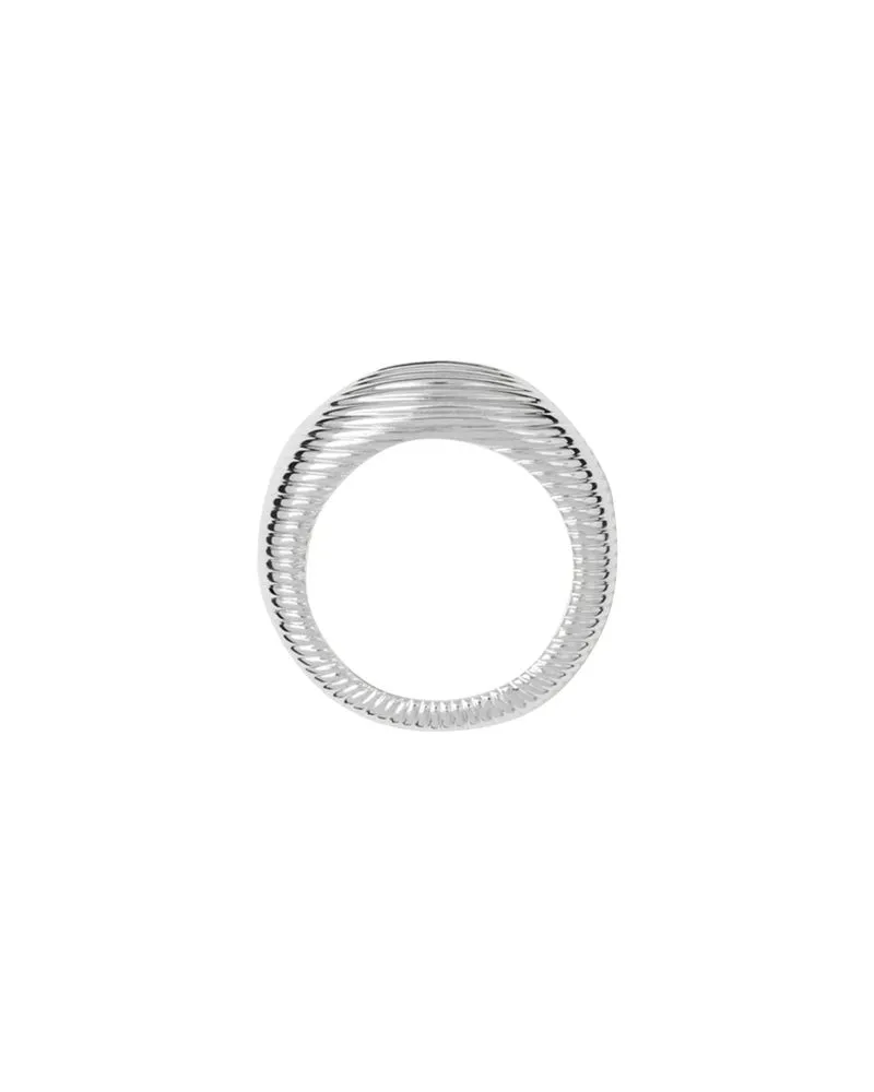 Bottega Veneta Rock Intrecciato Metallic aus lammleder Silver