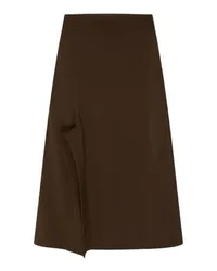 Christophe Lemaire Asymmetrisches Wickel-Shirt Brown