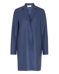 Harris Wharf London Cocoon coat in felted wool Blue