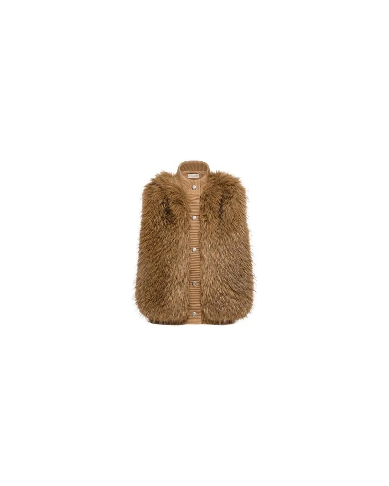 Loewe Cardigan aus Pelz Brown
