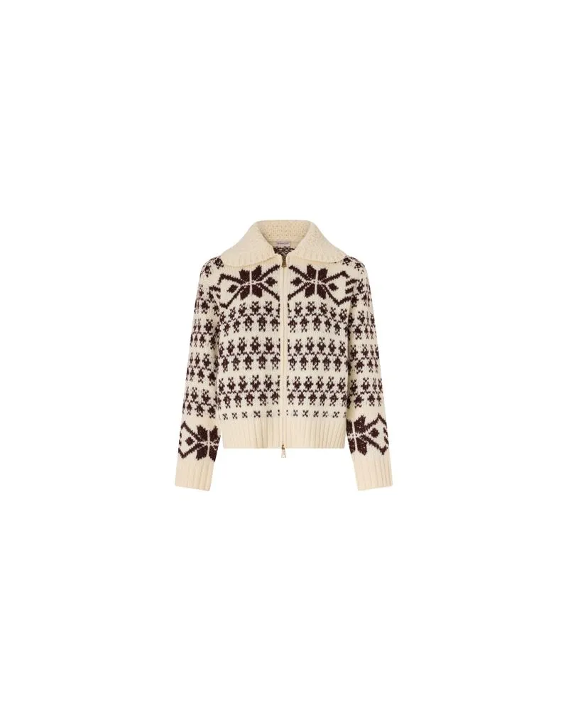 Moncler Jacke mit Reißverschluss Leuctre Brown