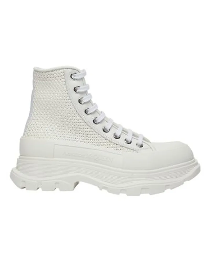 Alexander McQueen Stiefeletten Tread Slick White