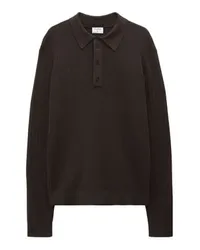 Filippa K Glänzender Polo-Pullover Grey