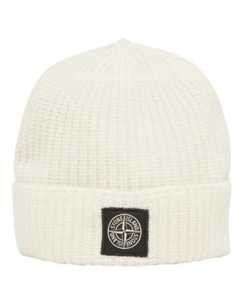 Stone Island MüTze Mit Logo Beige