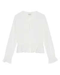 Claudie Pierlot Hemdbluse mit Volant-Schößchen White