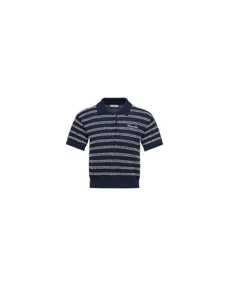 Moncler Poloshirt mit Logo Blue