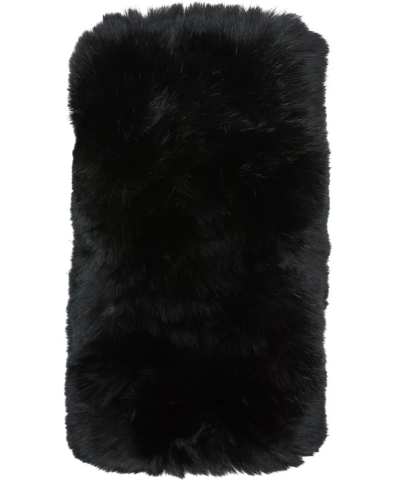 Yves Salomon Bandana aus Rex-Kaninchenfell Black