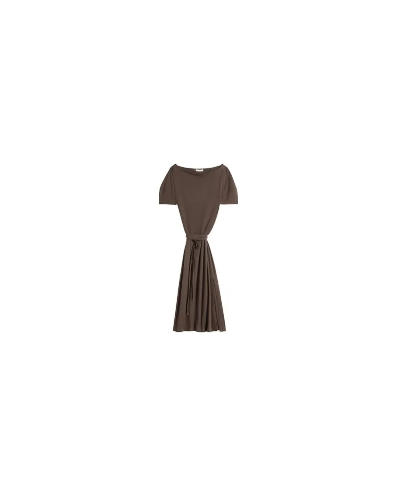 Christophe Lemaire Off-the-shoulder dress Brown