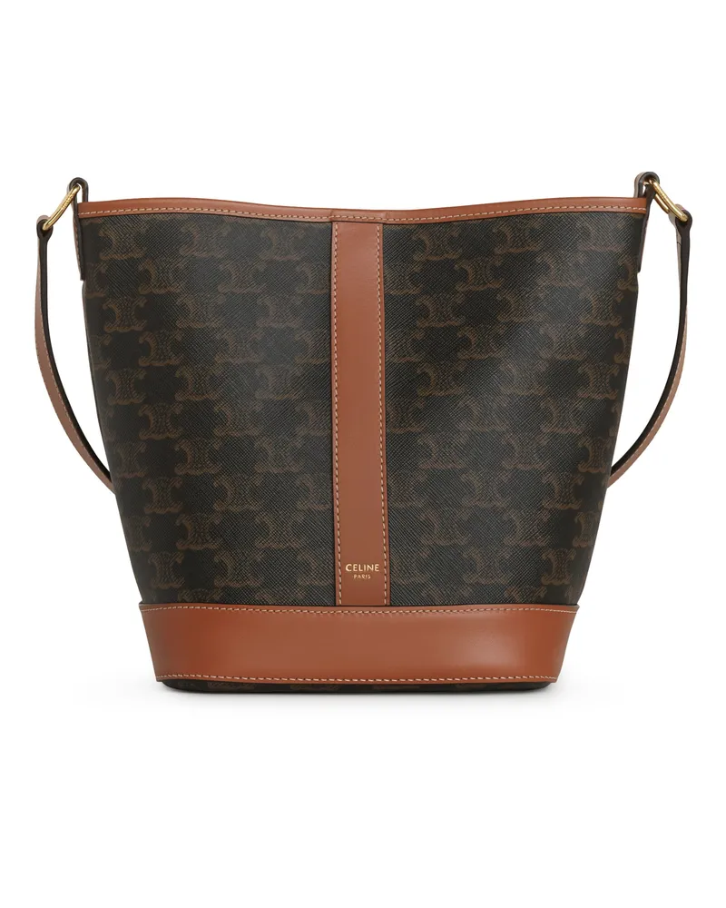 Celine Kleine bucket-tasche aus Triomphe-canvas und kalbsleder 