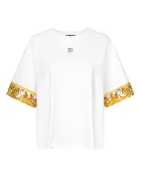 Dolce & Gabbana T-Shirt mit Majolika-Details White