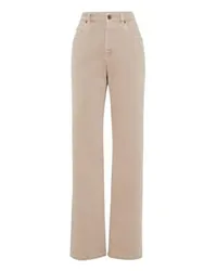 Brunello Cucinelli Hose in Loose Fit Beige