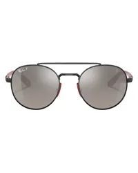 Ray Ban Panto-Sonnenbrille Scuderia Ferrari Collection Black