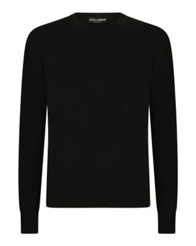 Dolce & Gabbana Pullover mit Rundhalsausschnitt Black