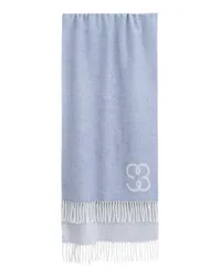 Filippa K Schal mit Monogramm Blue