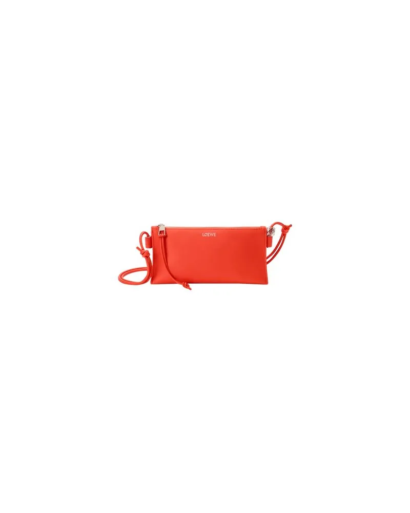 Loewe Mittelgroße Clutch Flamenco aus Kalbsnappa Orange