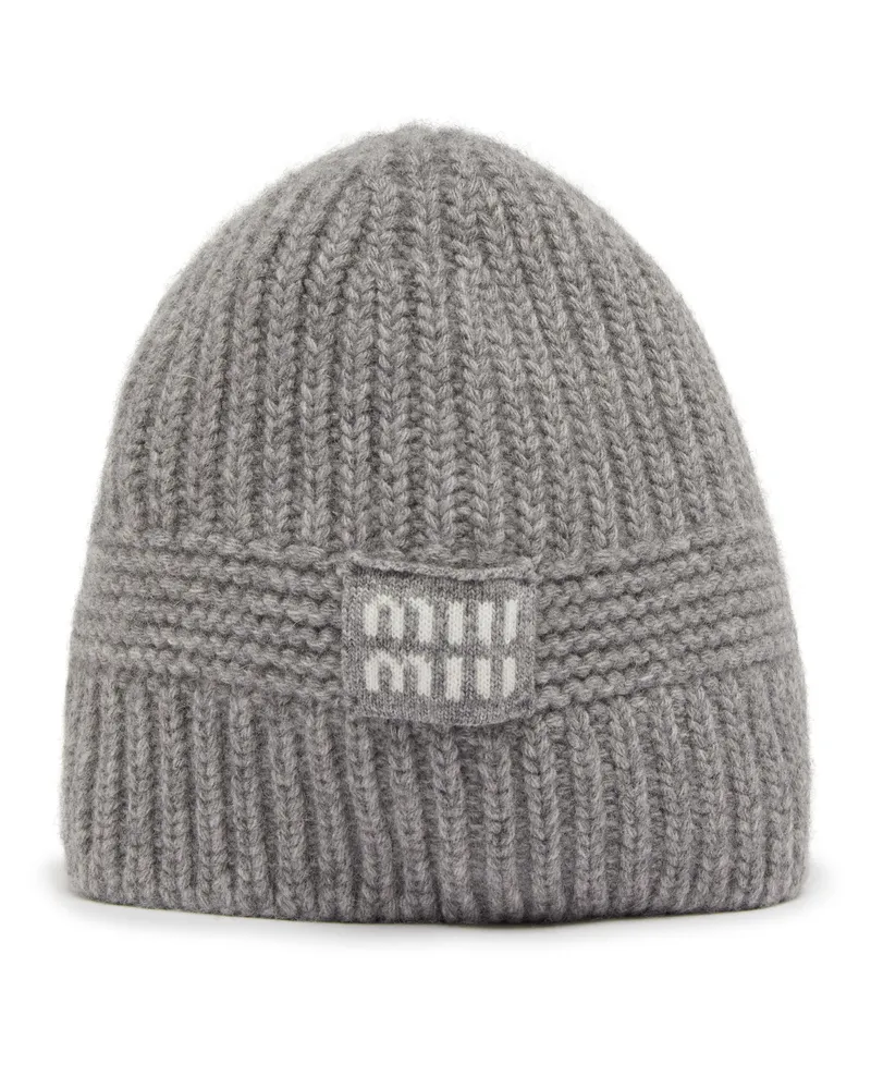 Miu Miu Mütze aus Wolle und Kaschmir Grey