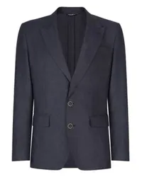 Dolce & Gabbana Leinenjacke in Sicilia-Fit Blue