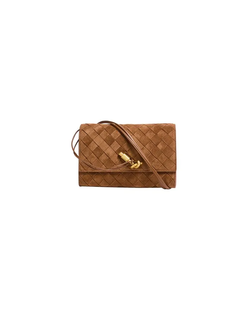 Bottega Veneta Lange Clutch mit Henkel Andiamo Yellow