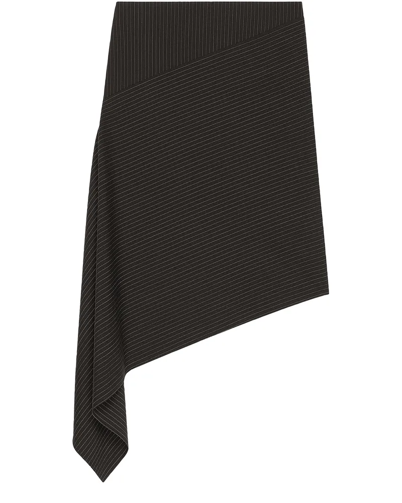 Courrèges Asymmetrischer Nadelstreifenrock 