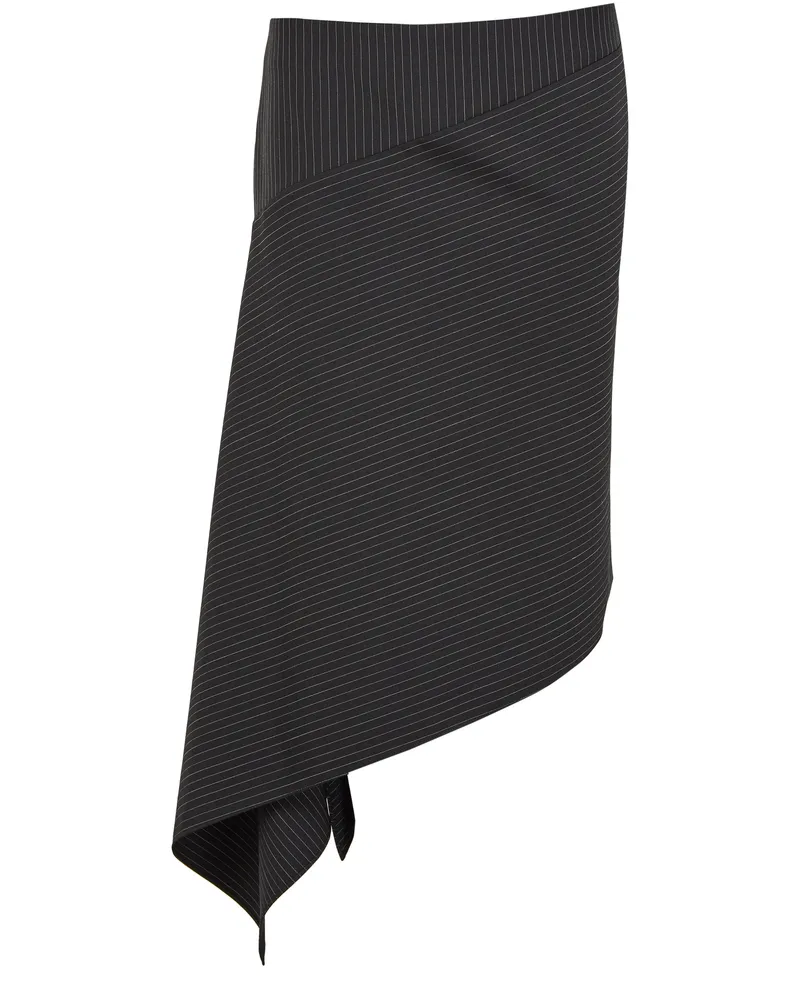 Courrèges Asymmetrischer Nadelstreifenrock 