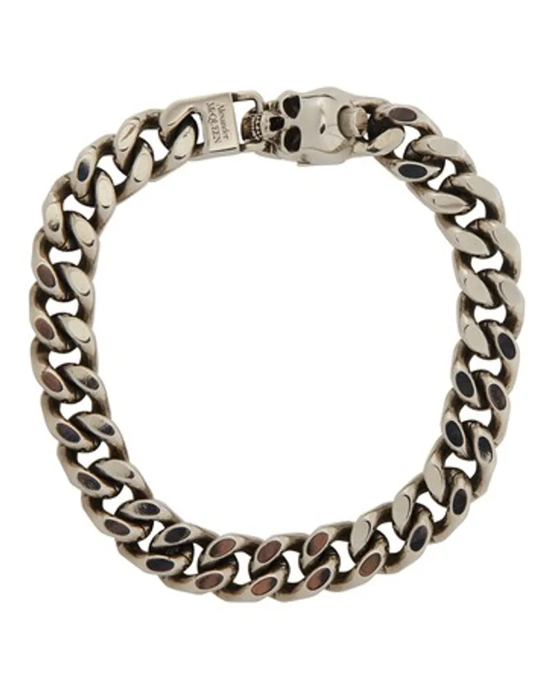 Alexander McQueen Armband Skull Chain Silver