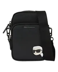 Karl Lagerfeld K/Ikonik Kore Nord Süd Crossbody Bag Black