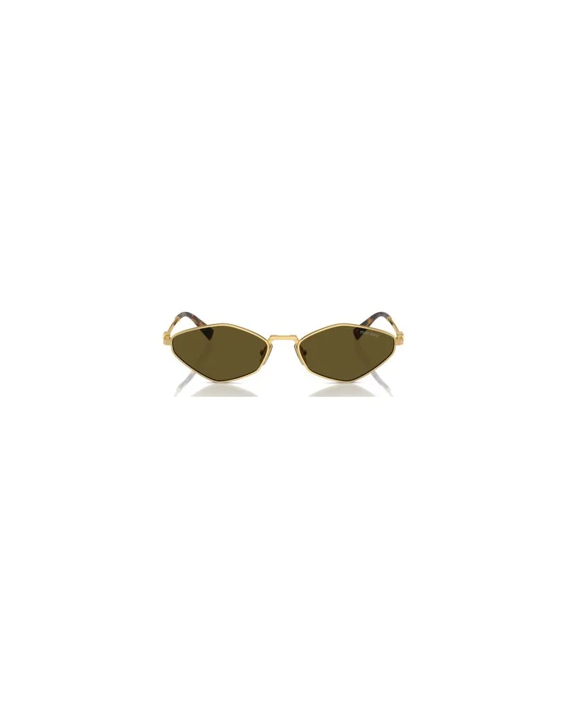 Miu Miu Sonnenbrille Irregular Gold