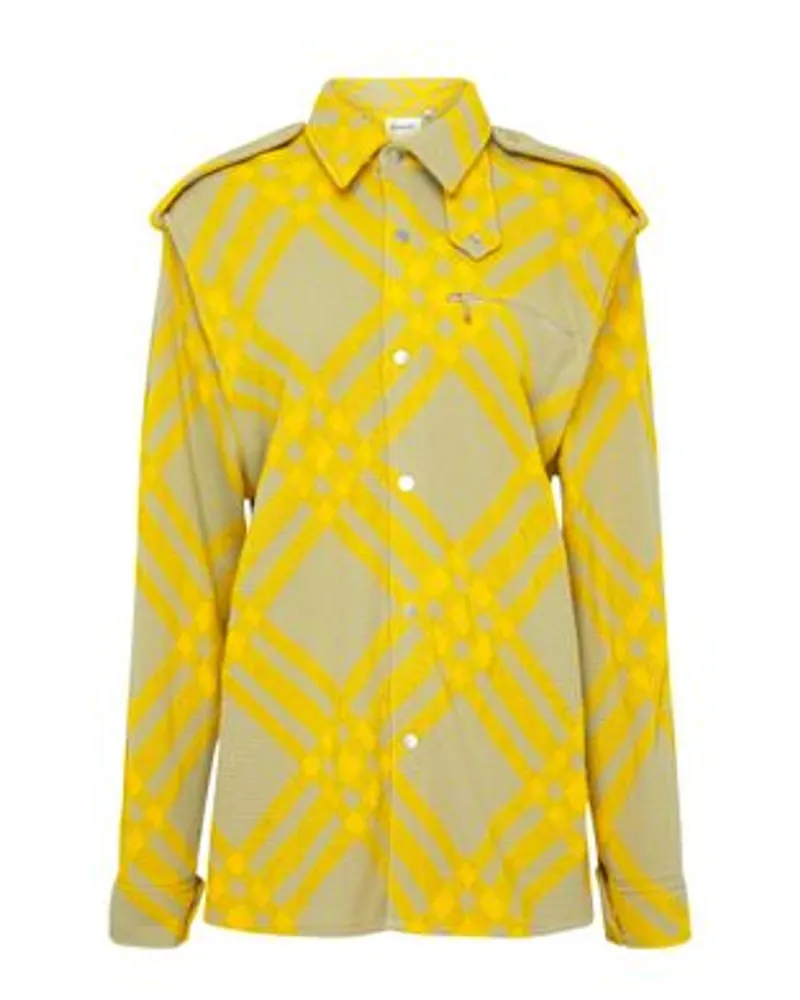 Burberry Karierte Jacke Yellow