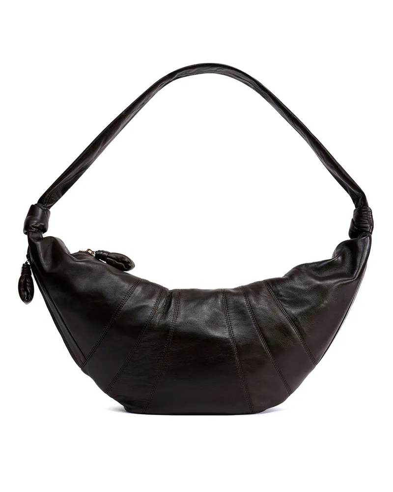 Christophe Lemaire Große Tasche aus Glattleder Croissant 