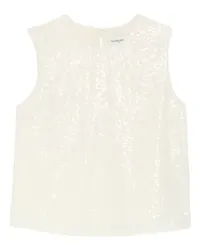 Claudie Pierlot Ärmelloses Top mit Paillettenbesatz White