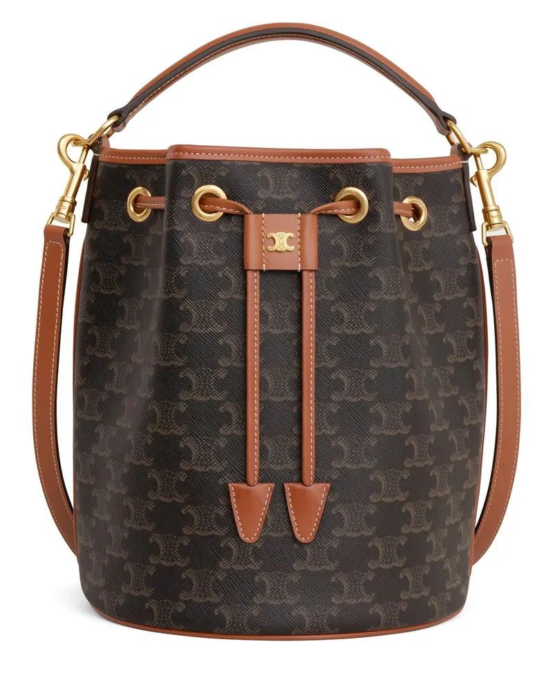 Celine Clara tasche aus Triomphe canvas und kalbsleder 