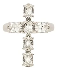 Dolce & Gabbana Ring mit Strassstein-Kreuz White