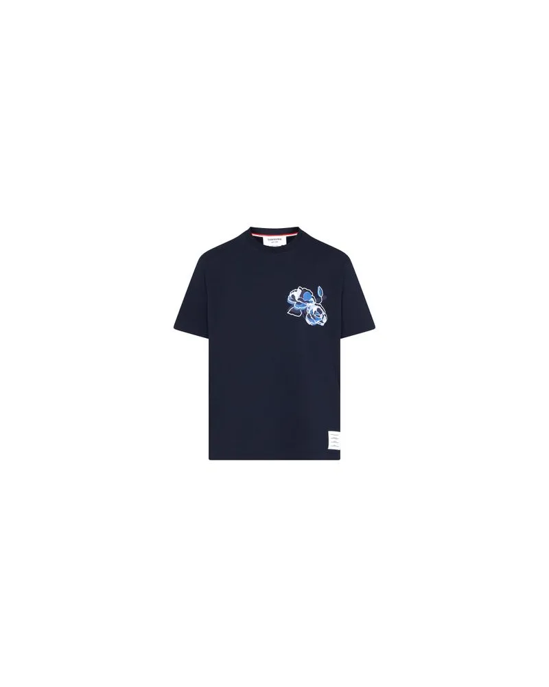 Thom Browne Kurzarm-T-Shirt Rose Navy