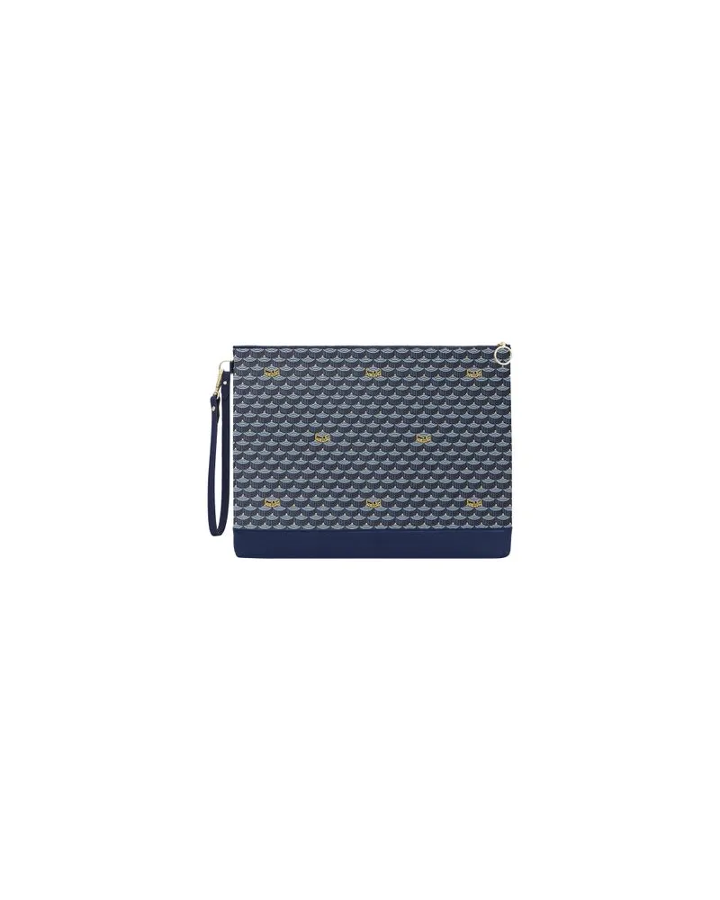 Fauré Le Page Clutch Pochette Zip 37 Navy