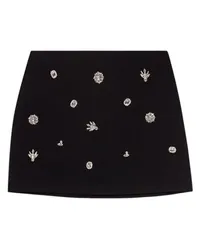 Maje Trompe-l'il-Shorts mit Strass Black