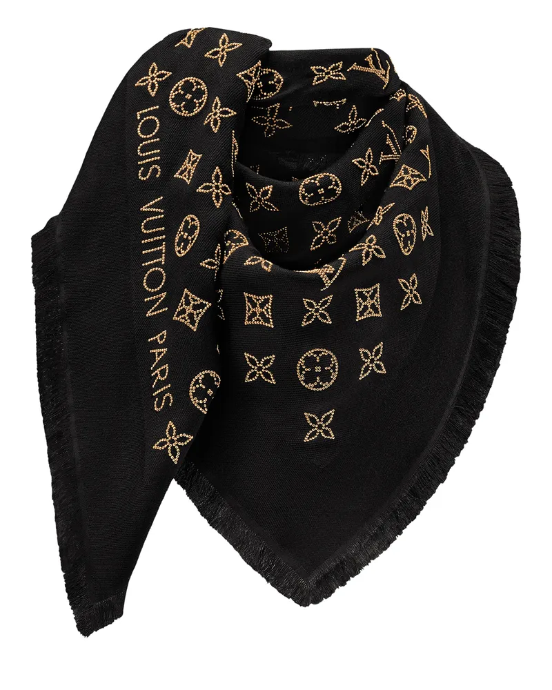 Louis Vuitton More Monogram Schal Black
