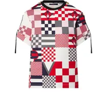 Grafisches LV x AC T-Shirt mit Patchwork-Motiv