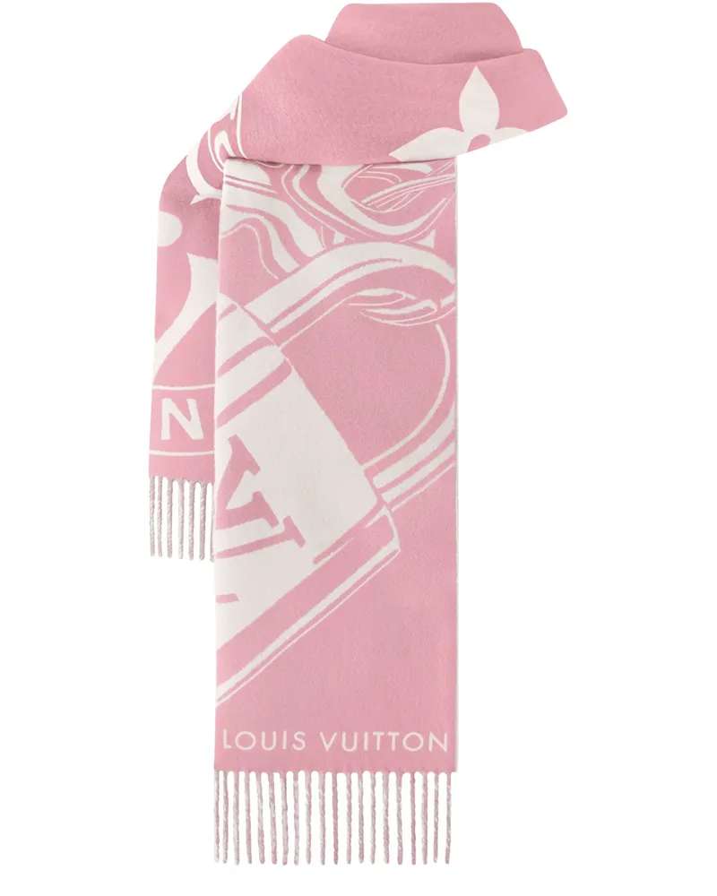 Louis Vuitton Lock And Keys Schal Pink