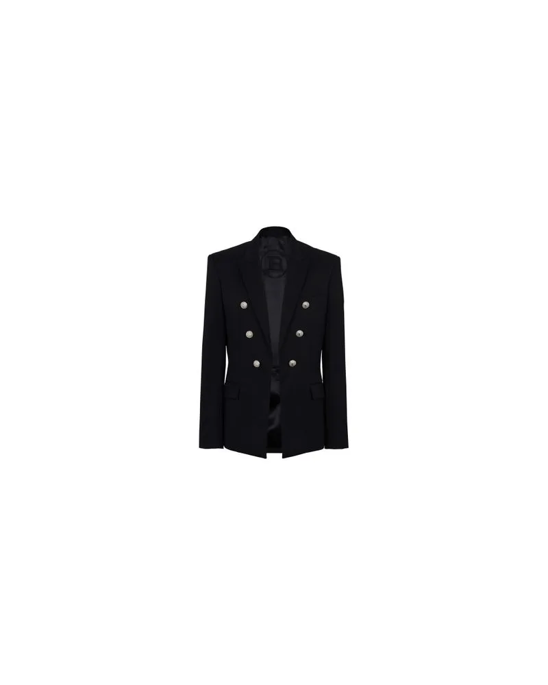 Balmain Wolljacke mit 6 Knöpfen Black