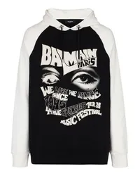 Balmain Kapuzensweatshirt Balmain Festival Black