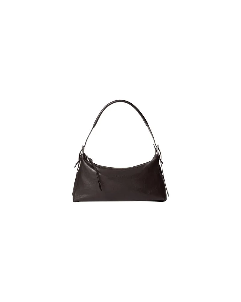Christophe Lemaire Baguette-Tasche aus Leder mit Gürtel Brown