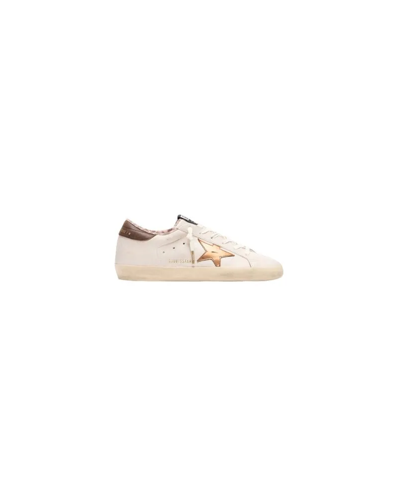 Golden Goose Sneakers aus bedrucktem Leder mit Stern-Applikation White