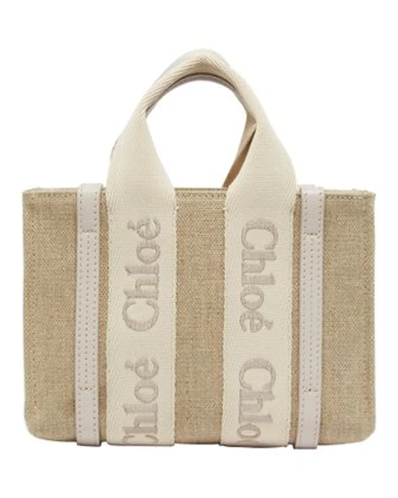 Chloé Mini-Cabas-Tasche Woody Grey