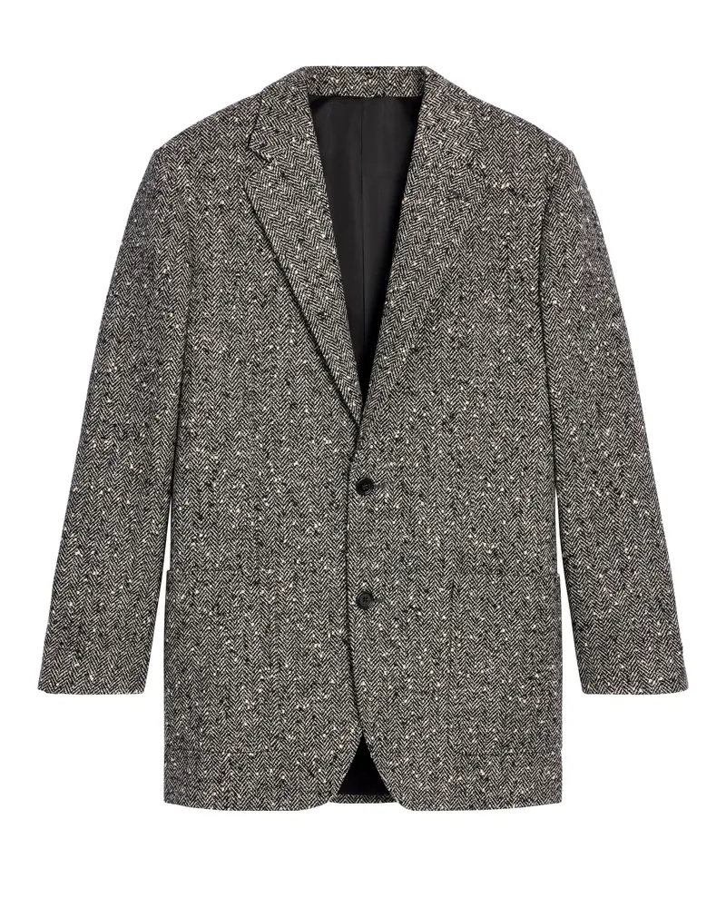 Celine Garçon jacke aus fischgräten-wollnatté 