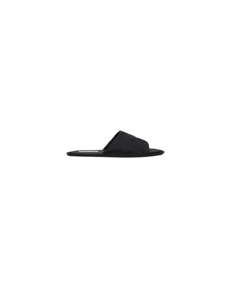 The Row Frances zehenfreie Slipper Black