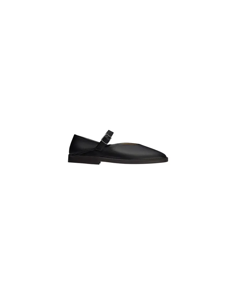 Christophe Lemaire Lederballerinas Black
