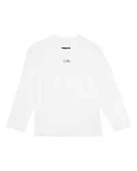 Maison Margiela Langarm-Sweatshirt mit Numeric Signature White