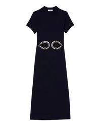 Sandro Midikleid mit Cut-outs mit Strass Black